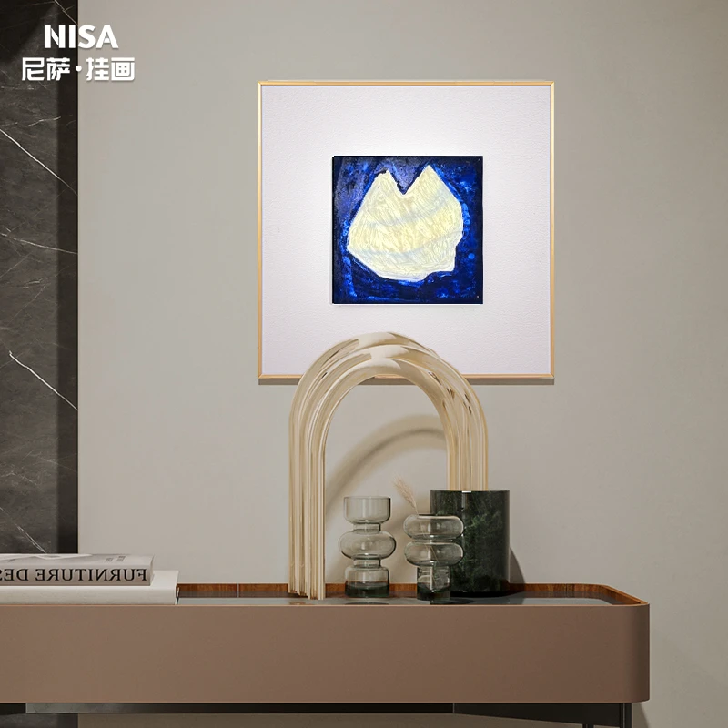 NISA马列斯哥原创联名装饰画现代抽象装饰艺术画高奢玉石画定制画