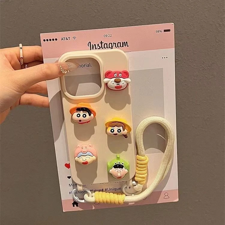 小红书爆款迷你公仔苹果15ProMax手机壳iPhone14Pro简约11适用13X