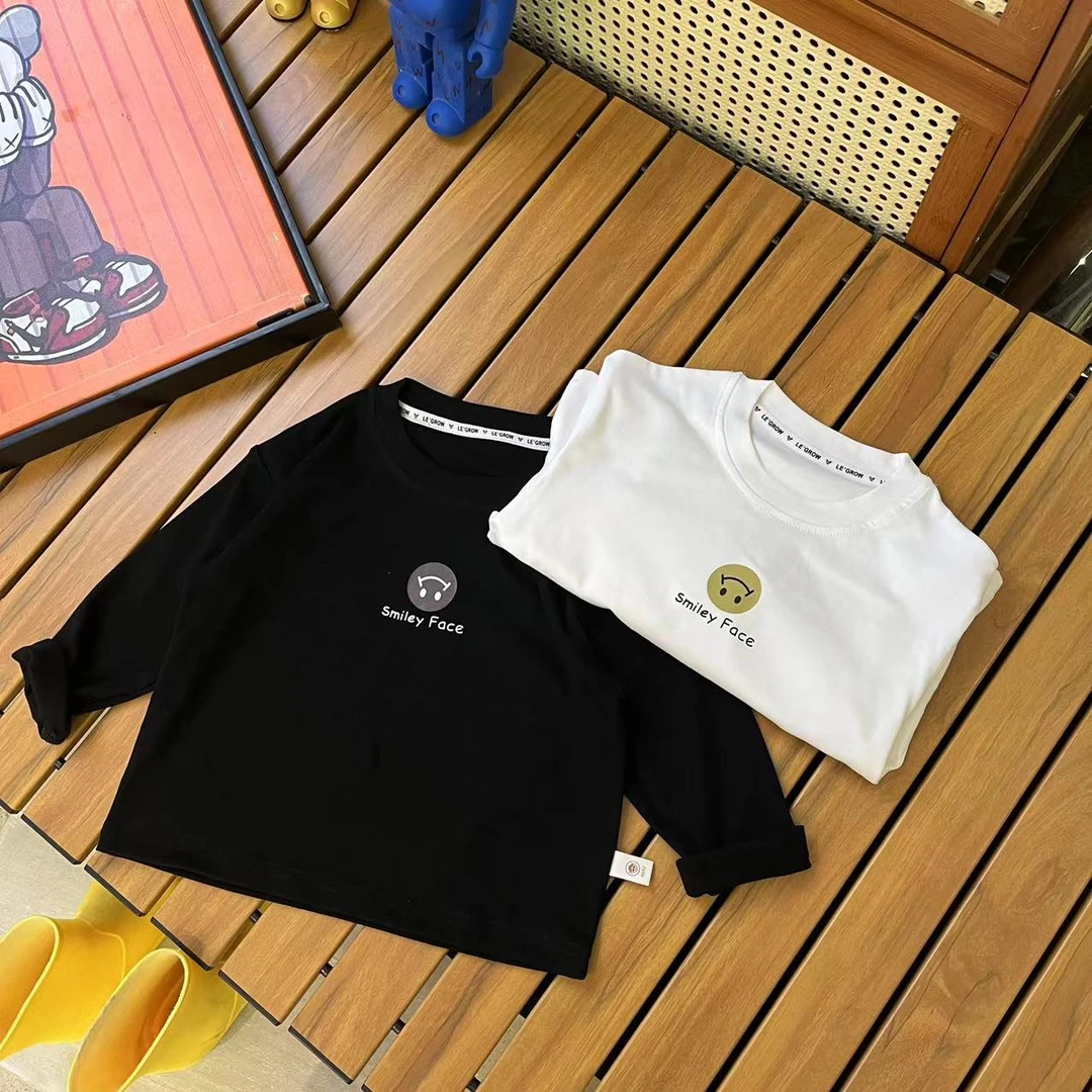 儿童秋季韩版卡通笑脸字母打底衫SQ1072