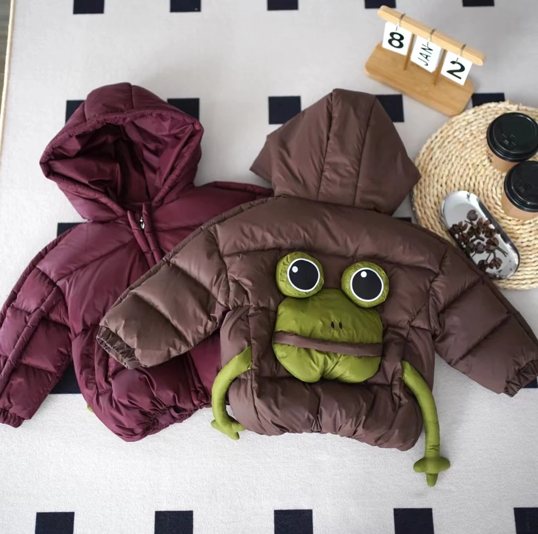 儿童冬季韩版卡通立体搞怪青蛙羽绒服SQ1501