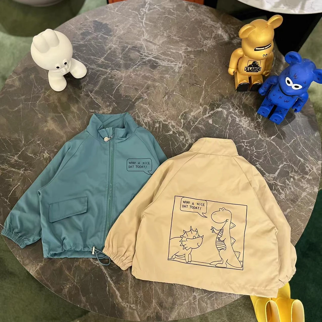 儿童秋季韩版卡通字母小恐龙外套SQ1118
