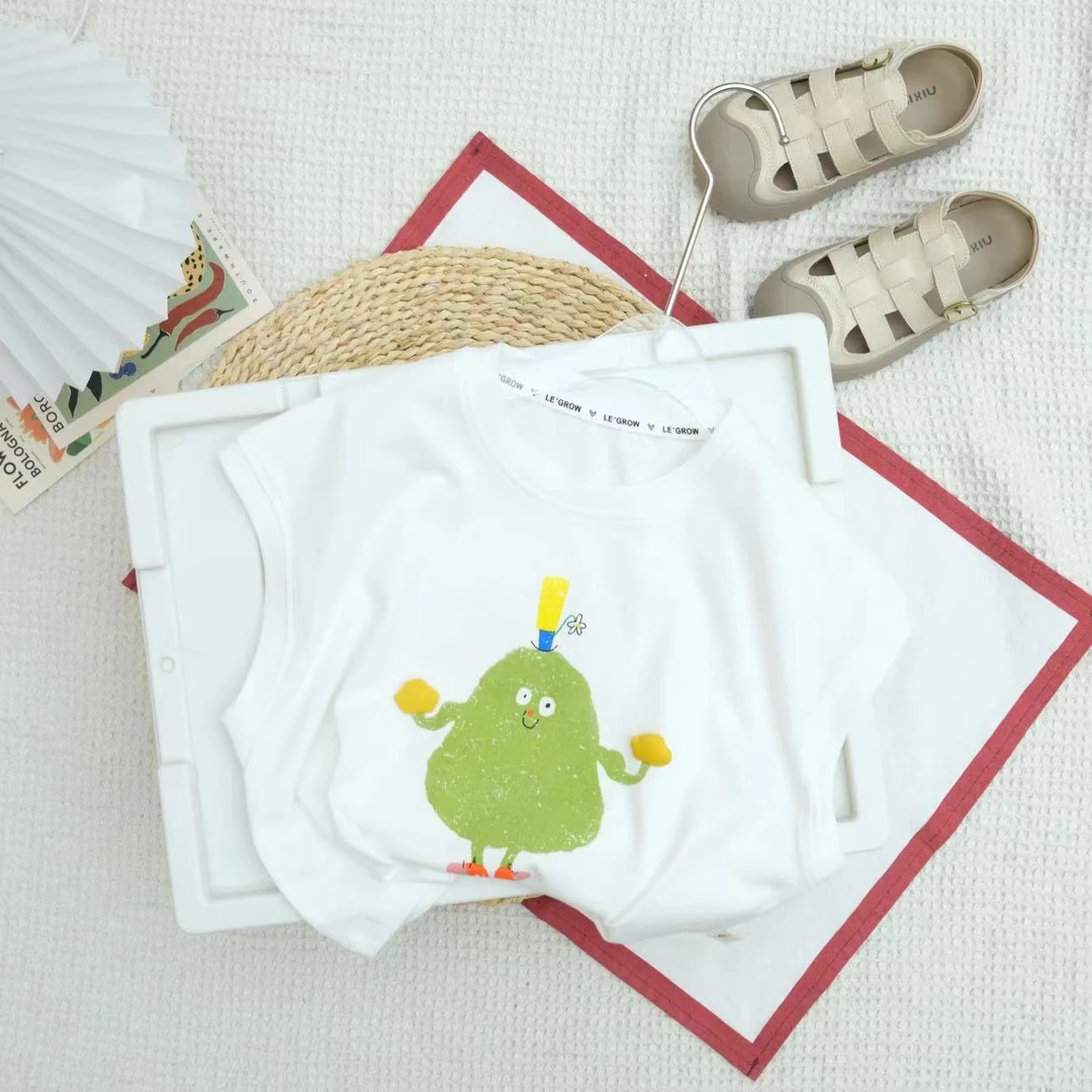 胡子头夏季男宝韩版卡通图案无袖背心H-1173