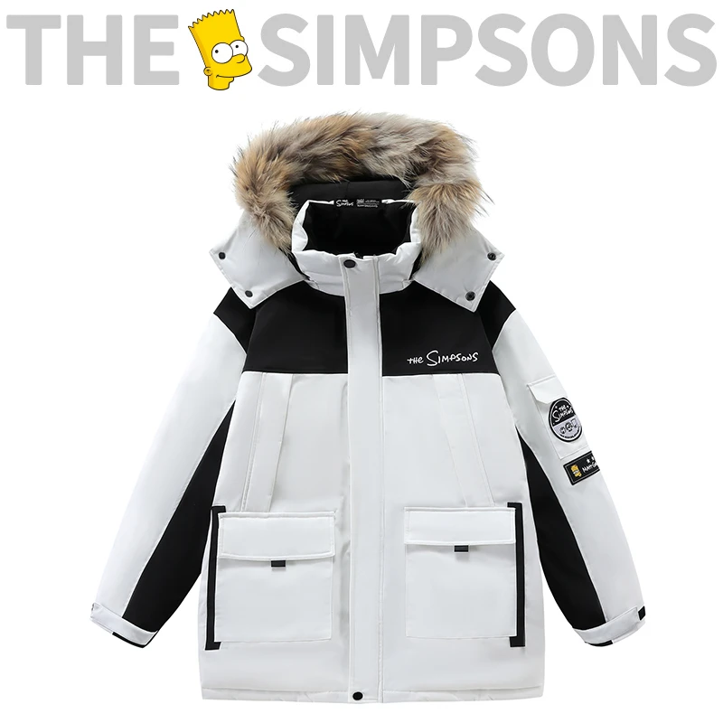 （韩国起司）THESIMPSONS冬毛领韩系中长款羽绒服外套SPCDJ234F15U