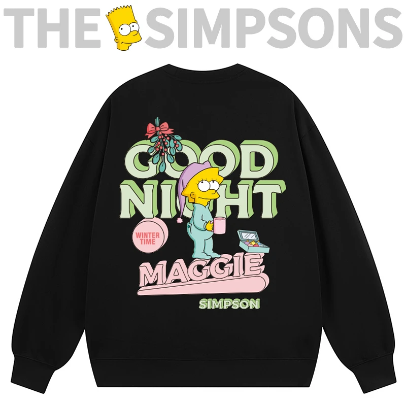 THESIMPSONS卡通印花圆领套头情侣长袖男女同款卫衣SPCTT234J68U