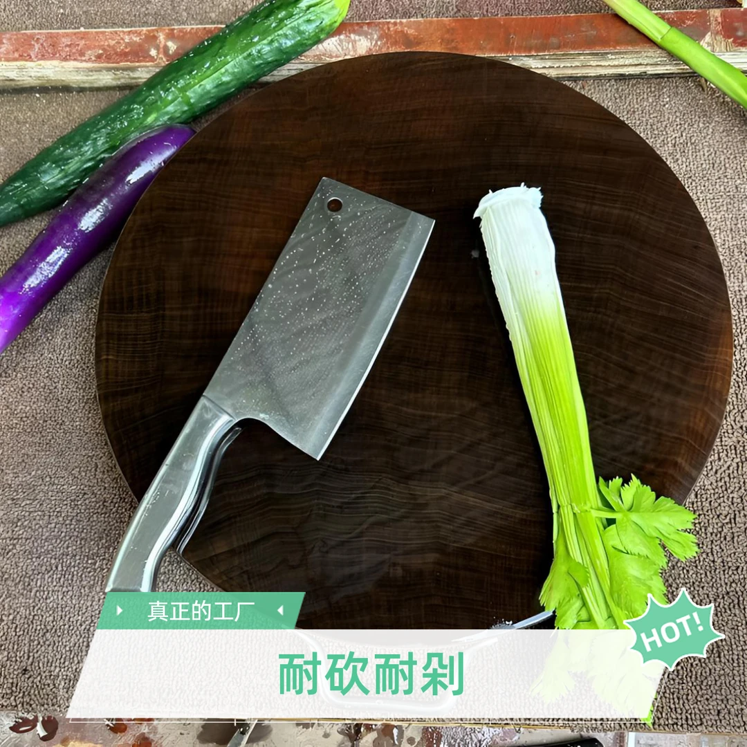 蚬木菜板砧板案板厨房用定制款现场拍款菜墩商用家用圆形加厚