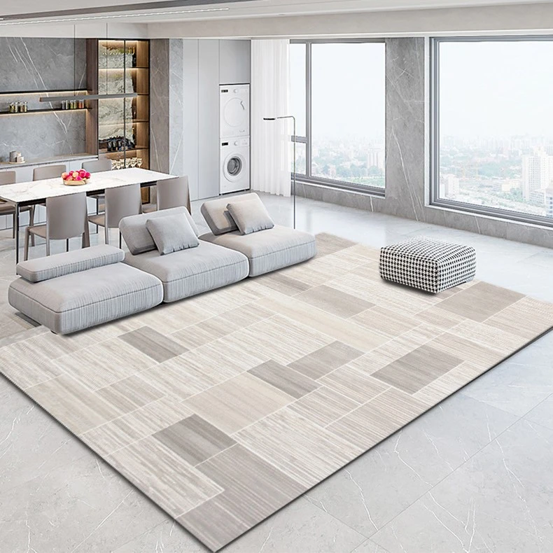 奶油风家用客厅地毯现代简约北欧轻奢客厅卧室阳台家用高端地毯