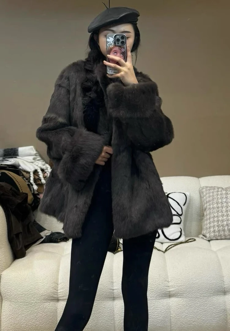 【老钱风】富贵秋冬气质百搭皮毛一体洋气保暖外套