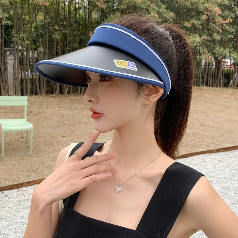 空顶防晒帽女夏季防紫外线电动骑车旅游遮阳帽户外沙滩韩版太阳帽