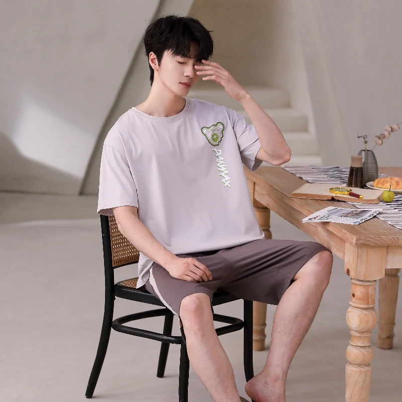 纯棉男睡衣大码男款舒适休闲情侣夏季薄款宽松男士夏天学生青年