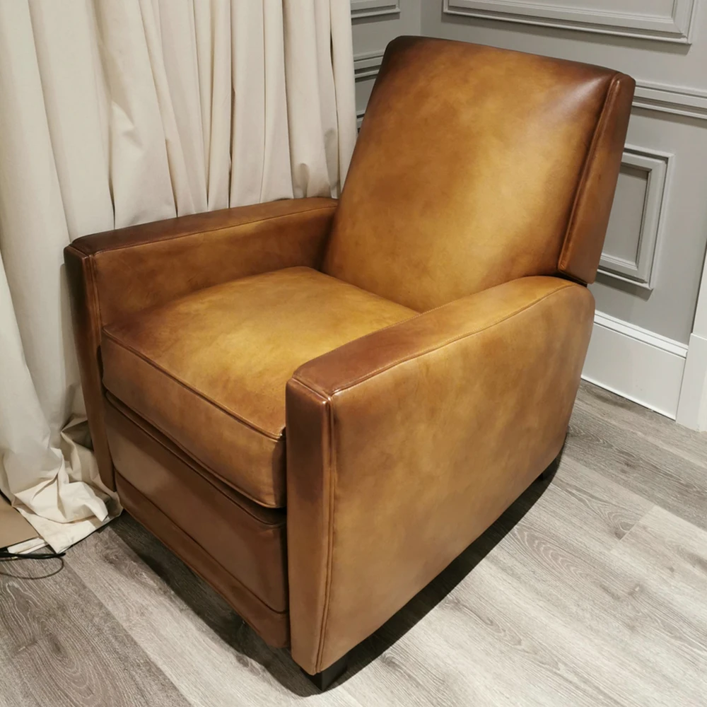 Bernhardtxi休闲椅太阳系列美式轻奢复古简约单人沙发