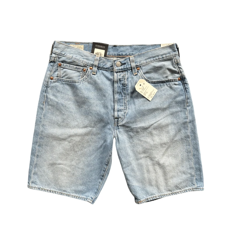 国内专柜正品 Levi's 501 李维斯直筒宽松男士牛仔短裤蓝色时尚