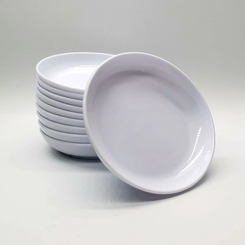 国画调色盘水彩塑料颜料盘儿童美术调色碟白色碟子调色板画盘