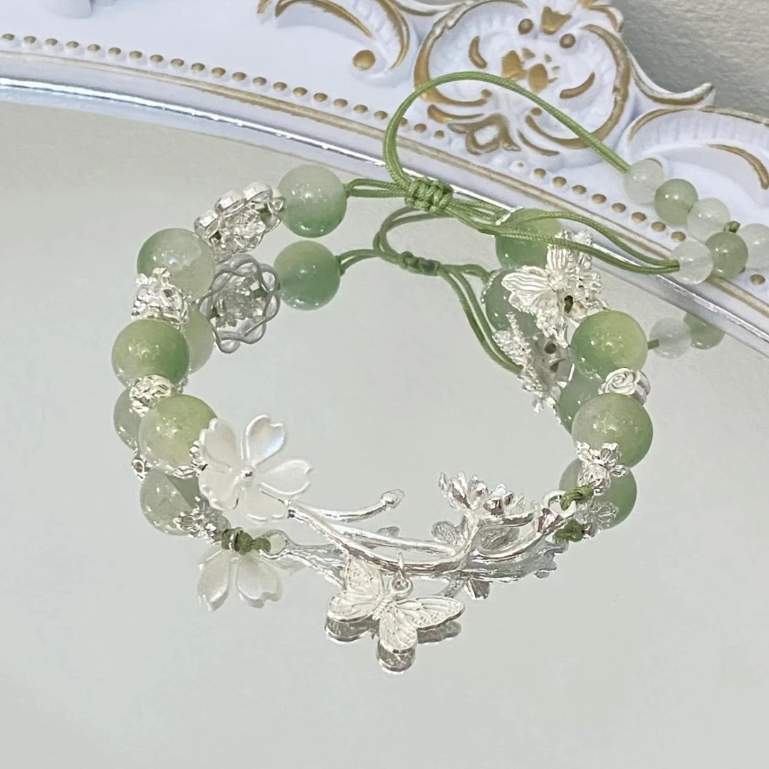 合金手链 青青子衿新中式手链女高颜值串珠手串ins森系小众设计感