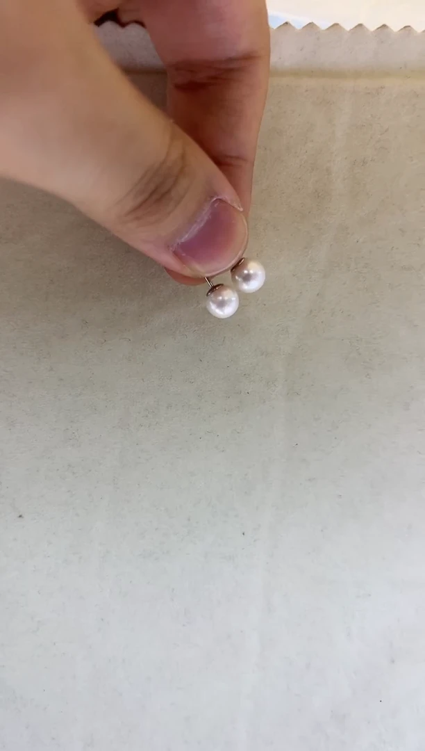 【闪购商品】海水珍珠耳饰未镶嵌akoya海水珍珠耳钉 0002
