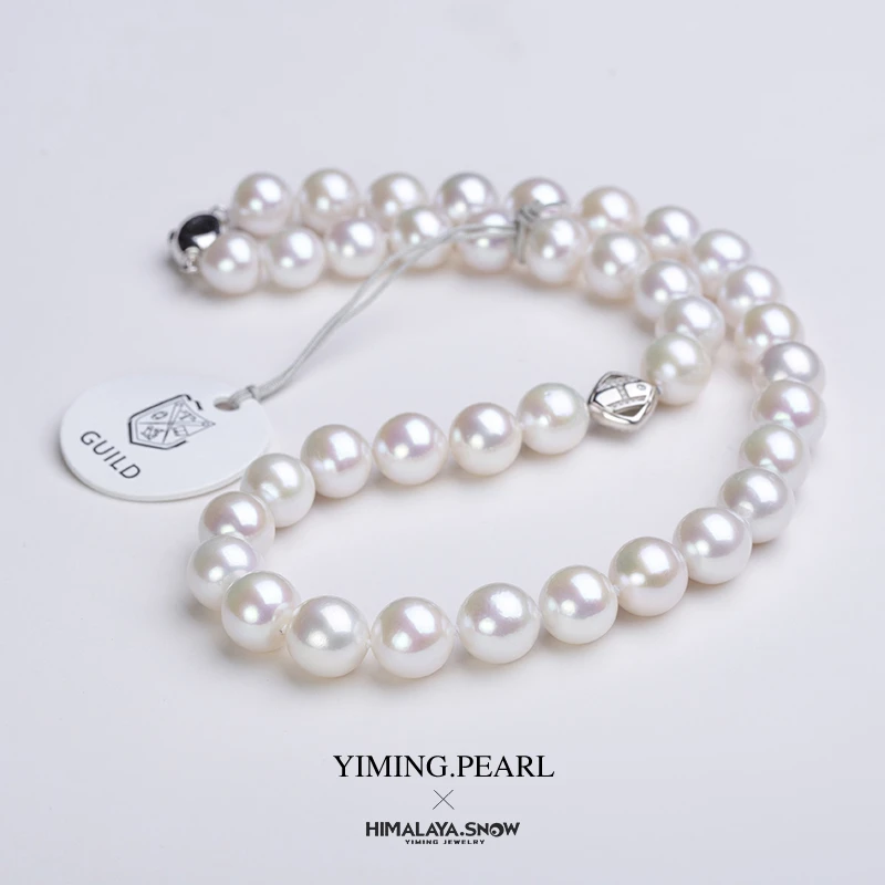 喜马拉雅白雪年度金奖5A级极强光冷白镜面11-14mm大点位珍珠0123