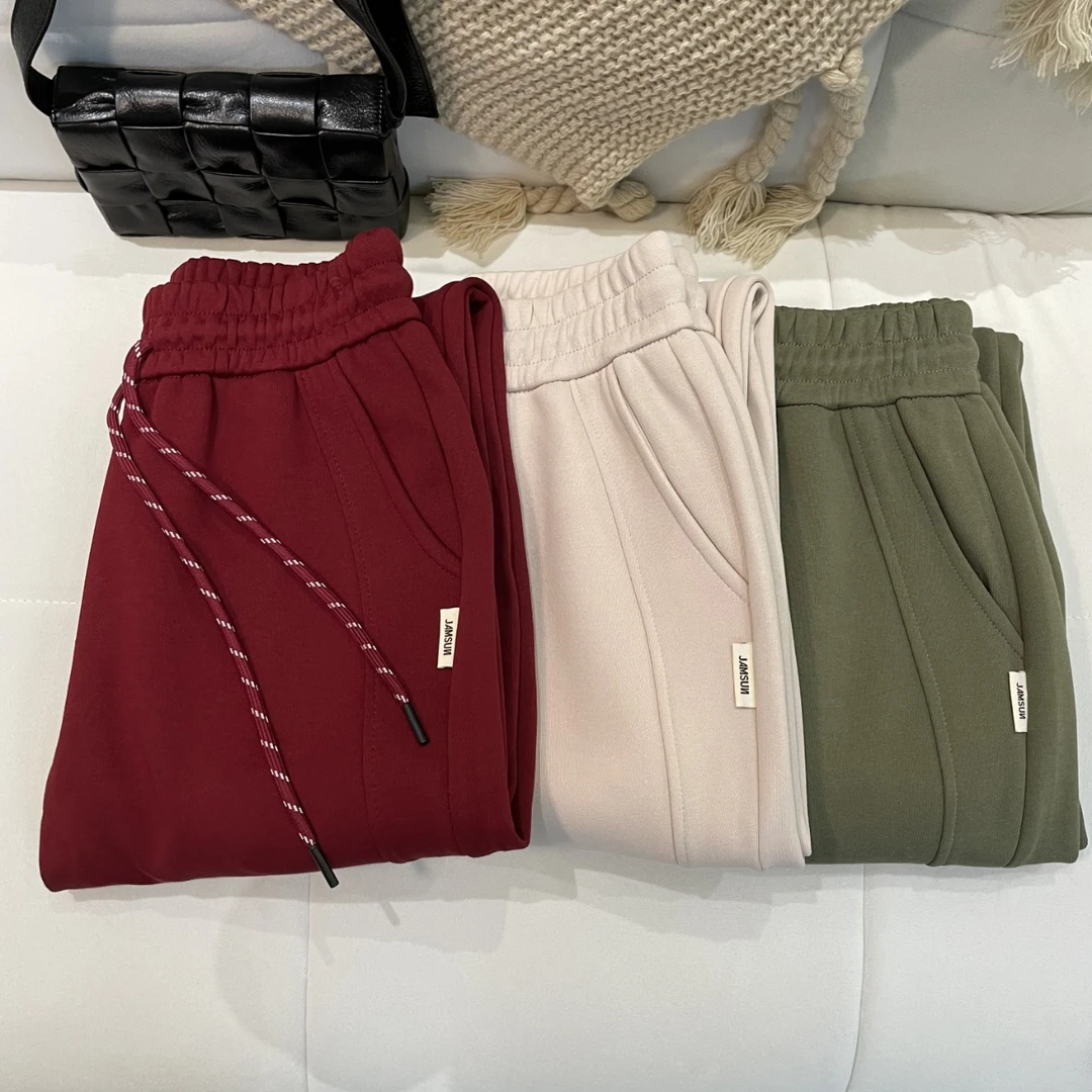 【清货】冬季加绒休闲百搭宽松哈伦裤女提臀弯刀裤潮流运动卫裤子