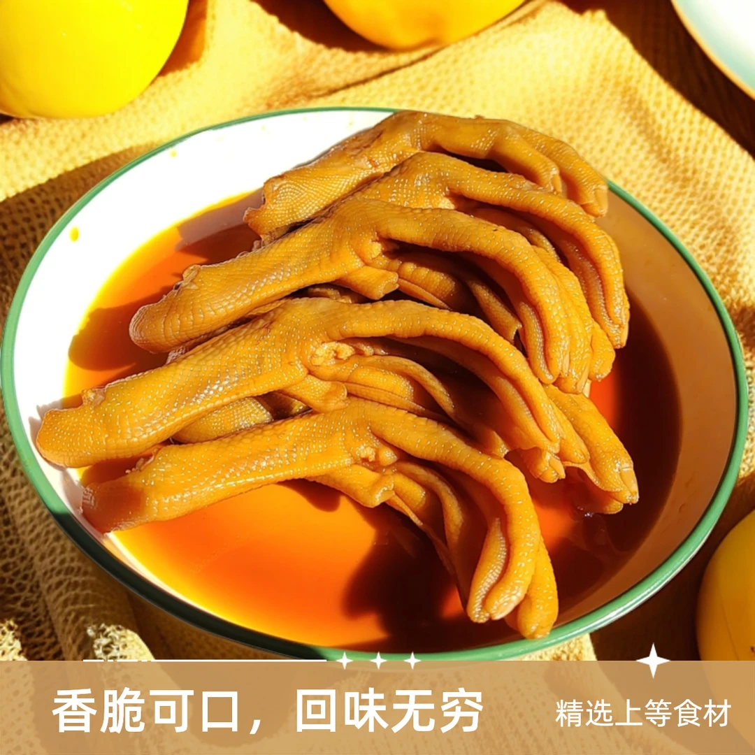 柏项粿泡鸭爪5个/10个装香辣清香味奶茶店爽脆零食福建龙岩鸭翅