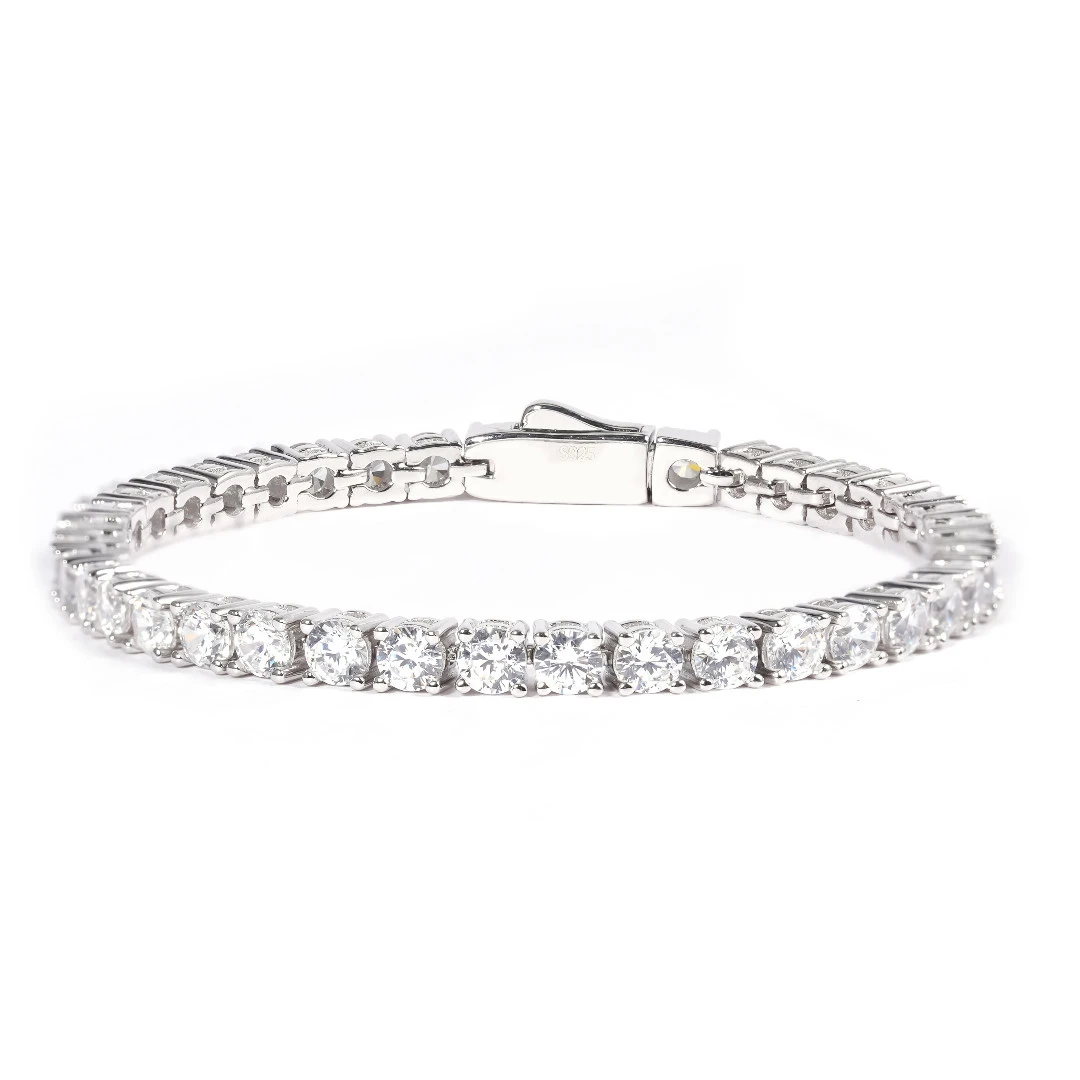 BAOSTONE 925银合成锆石手链 【单排满钻手链】（专属）百搭 S104