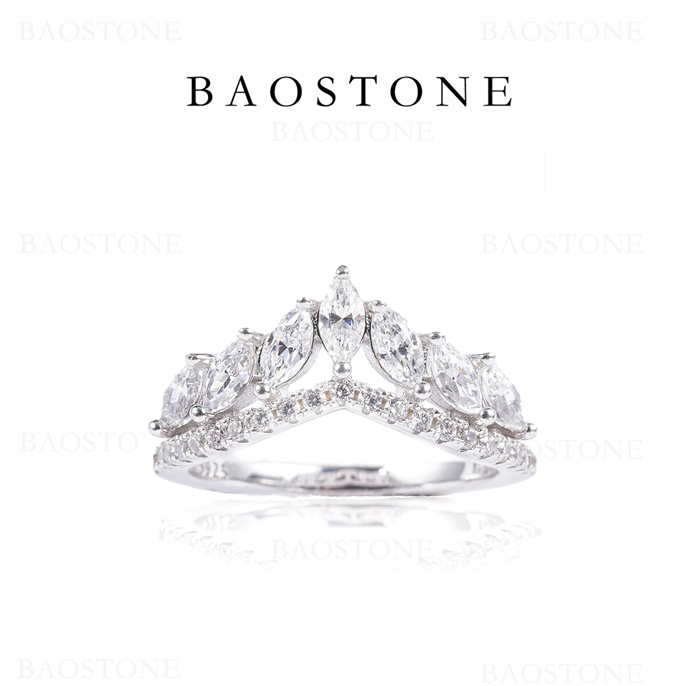 925银合成锆石戒指  【精灵皇冠】 【专属】满钻J197