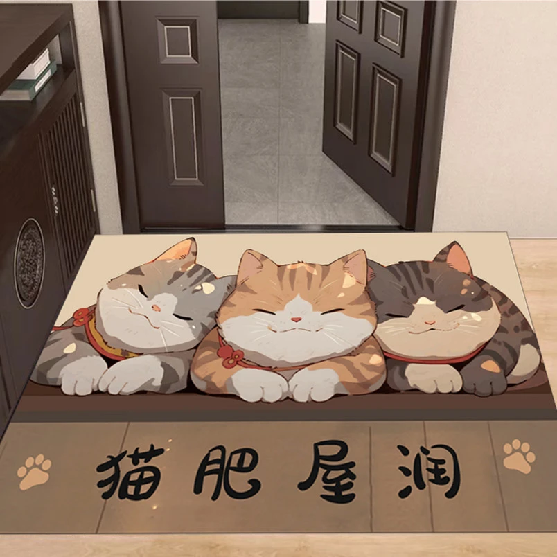 211入户门垫脚垫家用地垫卧室卫生间浴室喜庆防滑硅藻泥地垫吸水