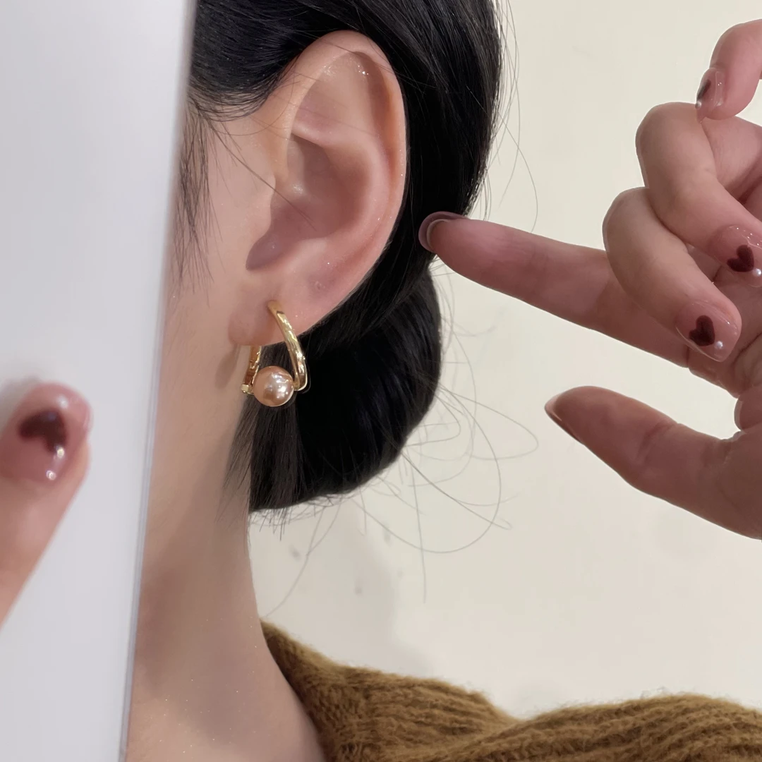 韩芸汐 A-118 美拉德色小众设计感气质百搭耳扣
