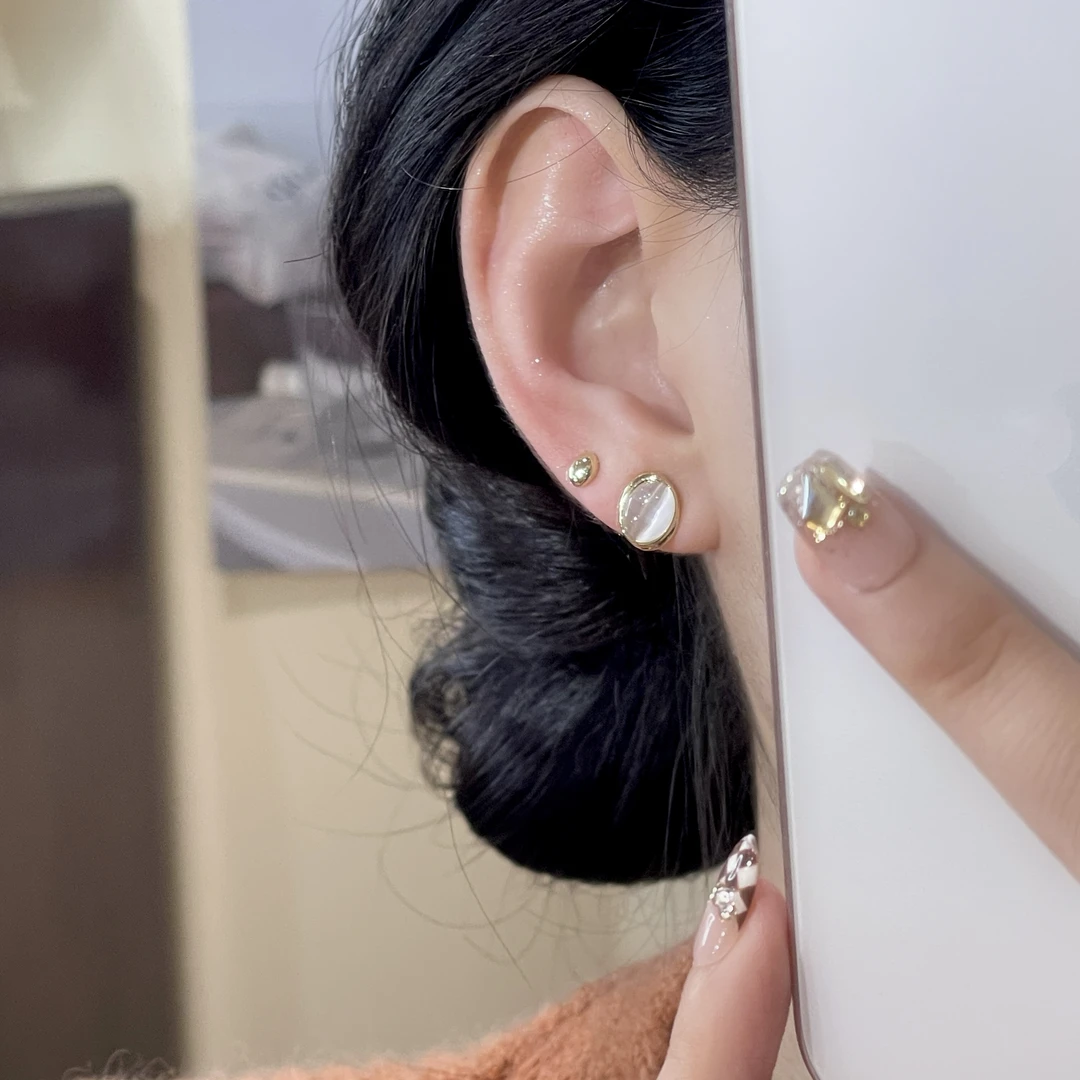 韩芸汐 A-458 法式素款耳钉套装女简约气质百搭耳饰
