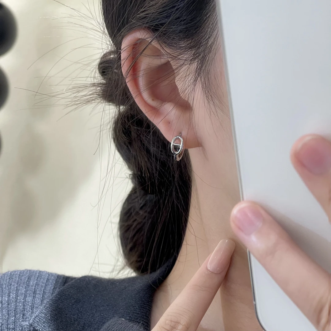 925银针 银色轻奢韩版耳扣 A-1