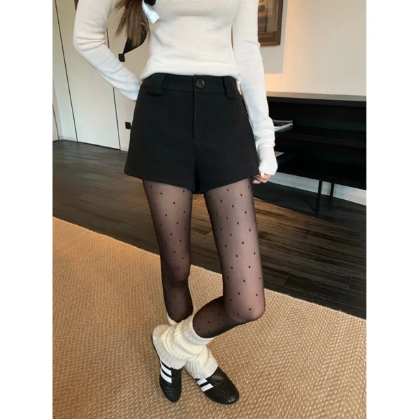 【穿遍一整个秋冬】日常简约短裤呢子保暖短裤