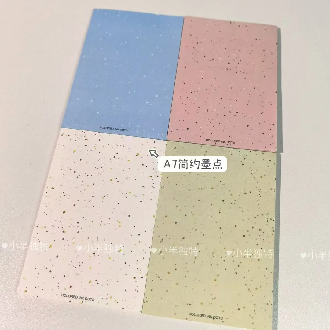 A7彩色墨点便签泼墨点点粘性ins高颜值撕式学生学习计划创意文具