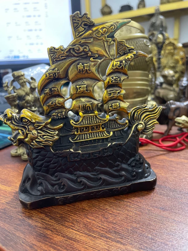 一帆风顺 铜工艺摆件