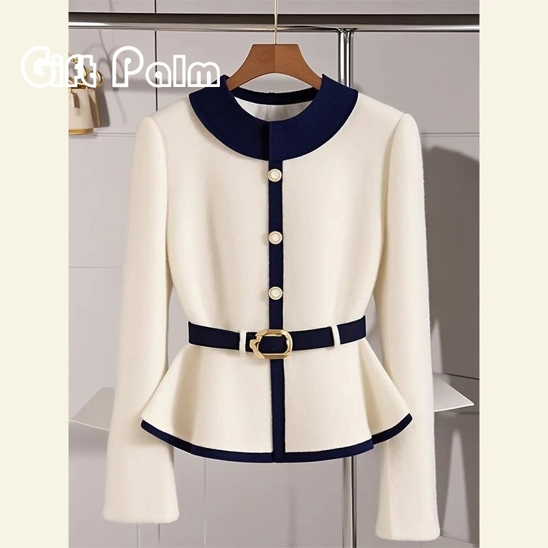 GiftPalm针织衫上衣2024秋季新款超好看小香风气质名媛收腰毛衣