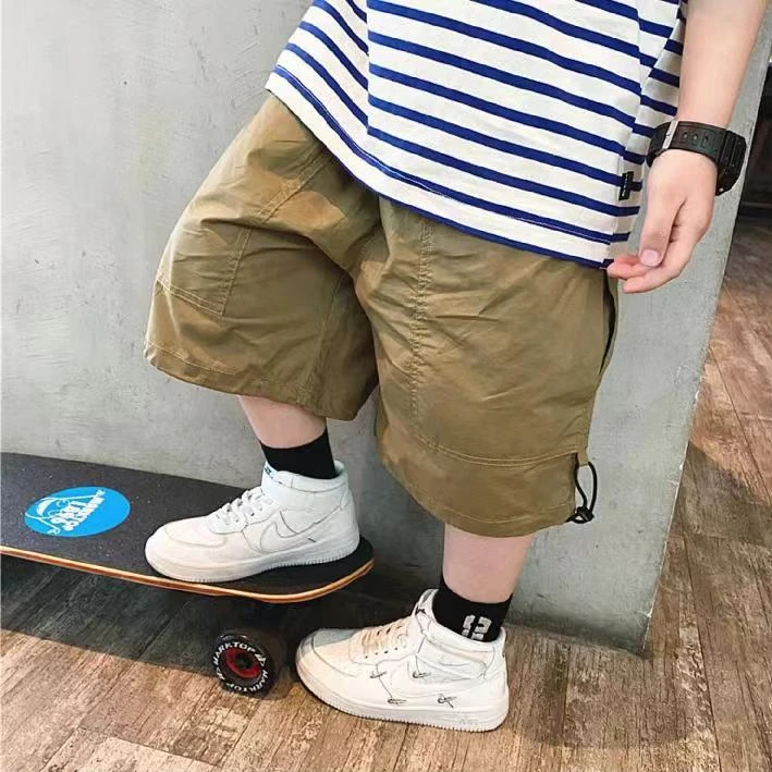 潮服韩版男童短裤新款时尚五分裤夏季薄款工装裤韩范儿潮流宽松款