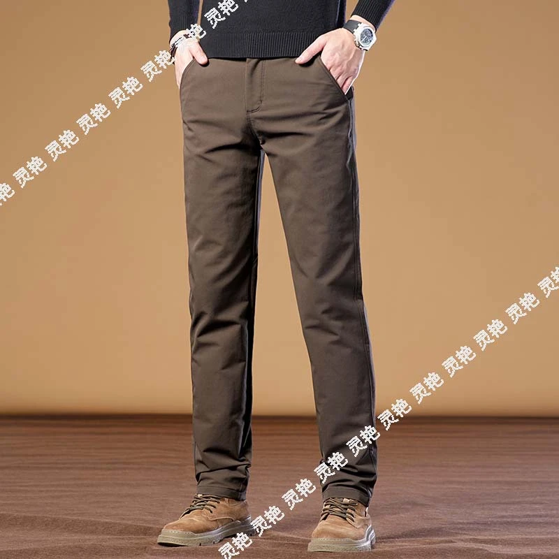 男士秋冬百搭时尚户外软壳工装裤合体直筒弹力长裤313