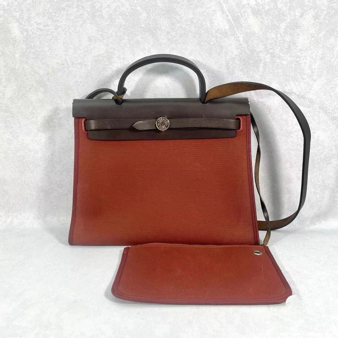 95新 Hermes/爱马仕 【文子姐专属】/D580/31尺寸herbag单肩包