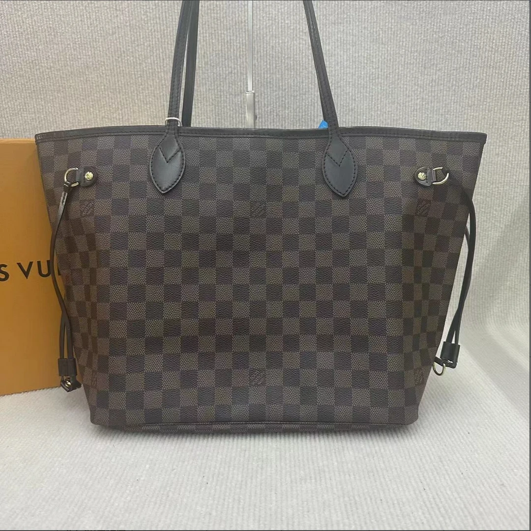 95新 LouisVuitton/路易威登 【文子姐专属】/D474/中号棕棋盘nf