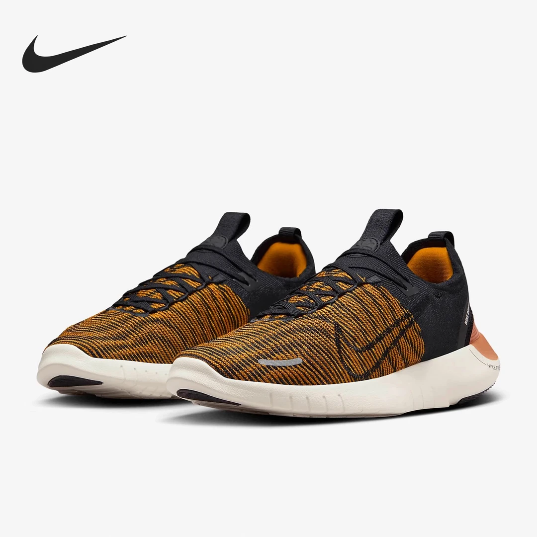 Nike 舒适减震透气耐磨复古低帮休闲跑步鞋男款黑金色 FB1276-700