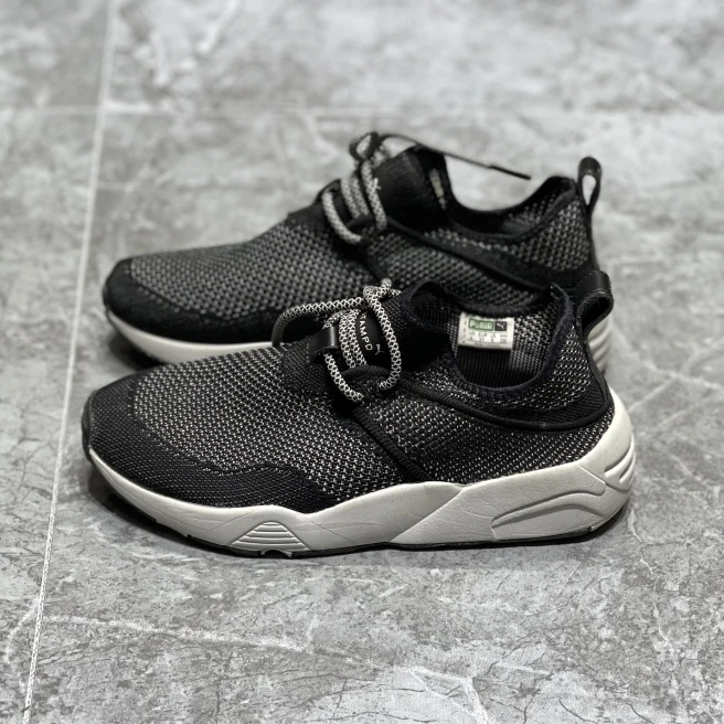 孤品（XFJ)PUMA Woven舒适减震防滑耐磨跑步鞋男款黑色362744-03