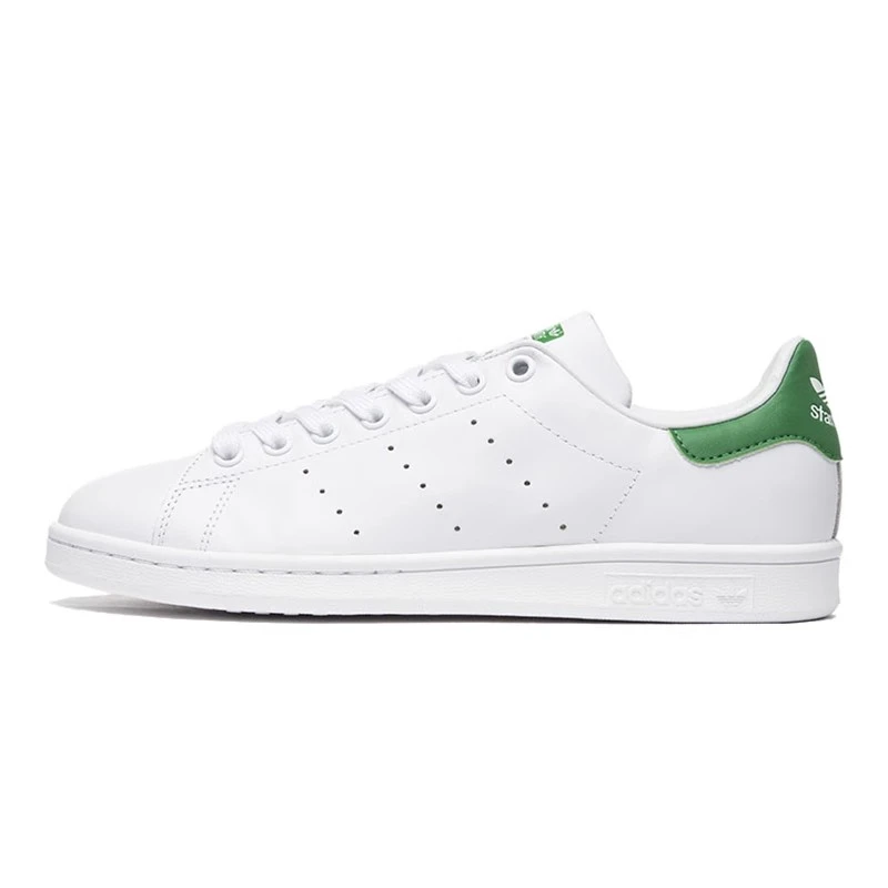 【微瑕】adidas originals 防滑耐磨轻便板鞋男女同款白绿M20324