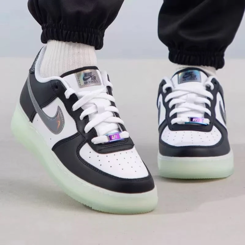 Nike Air Force 1耐克皮休闲舒适防滑减震低帮板鞋黑白FZ5529-103