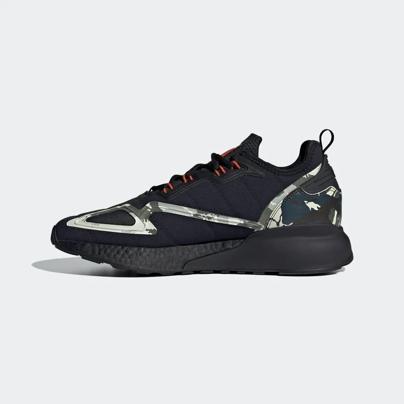 adidas originals Zx 2K Boost运动休闲鞋男女同款黑绿蓝GW2328
