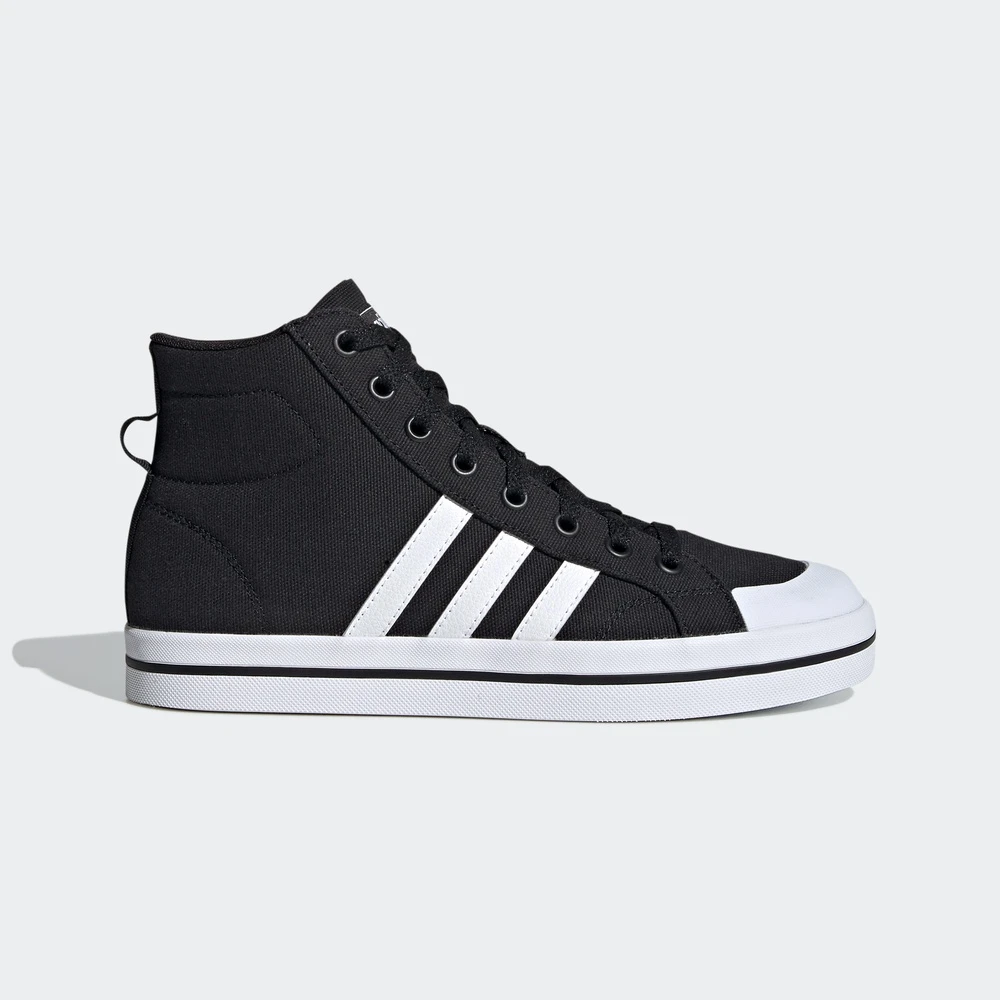 adidas neo Bravada Mid复古休闲板鞋女款黑白FY4488