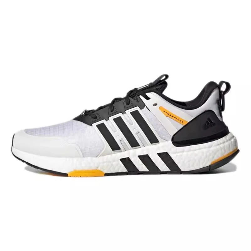 adidas Equipment+舒适耐磨低帮跑步鞋男女同款白. 黑GZ1330