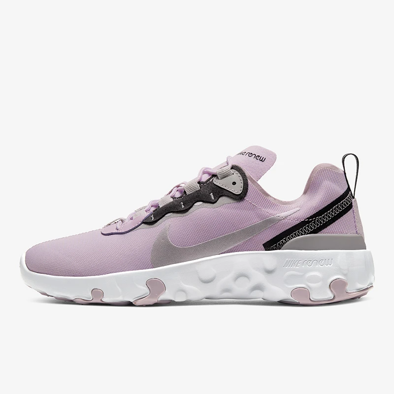 Nike  拼接运动减震防滑低帮马拉松跑步鞋GS 银粉色CK4081-500