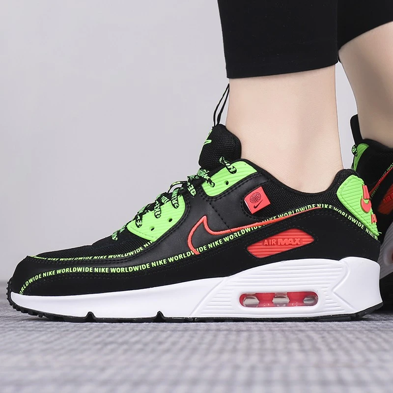 【微瑕PP】Nike  舒适减震防滑低帮马拉松跑步鞋GS黑红绿CV7665-001