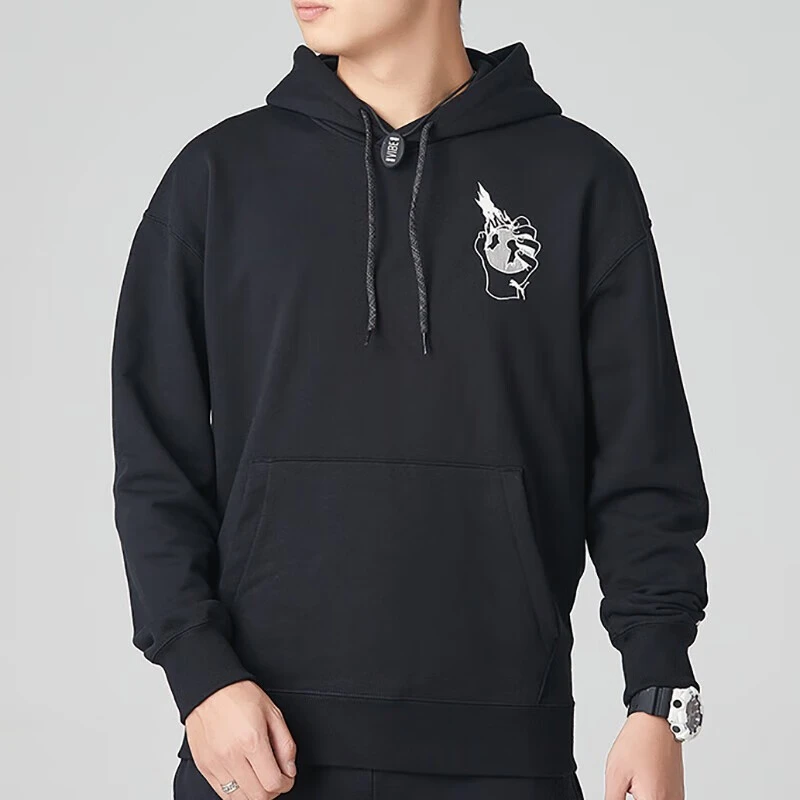 Puma 休闲运动针织连帽套头卫衣男款黑色599303-01