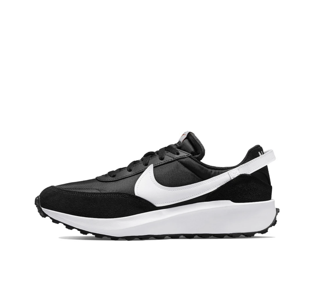 Nike Waffle debu 防滑 低帮 运动休闲鞋男款 黑白DH9522-001