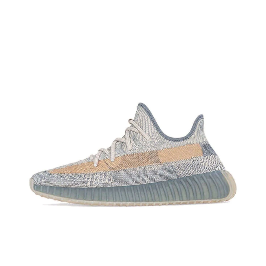 Adidas yeezy 350 V2 椰子灰蓝织物男女同款低帮减震运动休闲鞋
