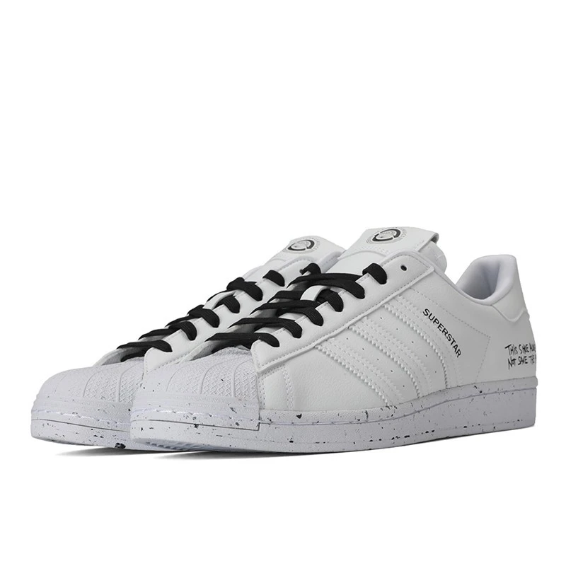 adidas  Superstar再生材料防滑耐磨低帮板鞋男女同款白色FW2293