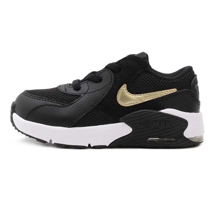 婴童Nike Air Max Excee百搭舒适美观中帮跑步鞋黑金 CD6893-006