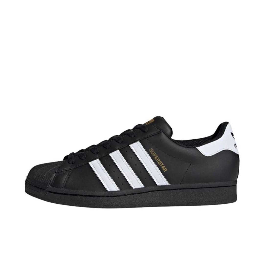 【奥莱】AdidasSuperstar黑白金标贝壳头低帮白鞋复古休闲鞋EG4959